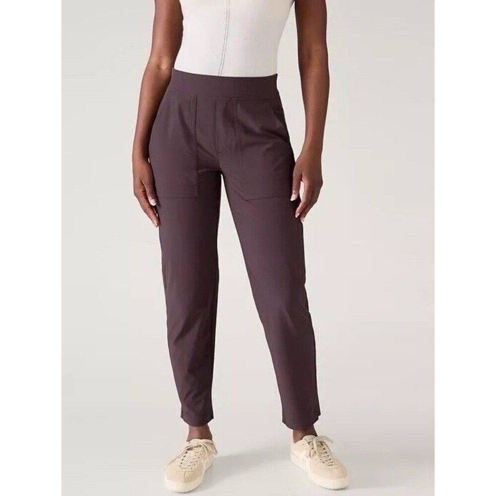 ATHLETA Brooklyn Mid Rise Ankle Utility Pant Shale 10 Tall